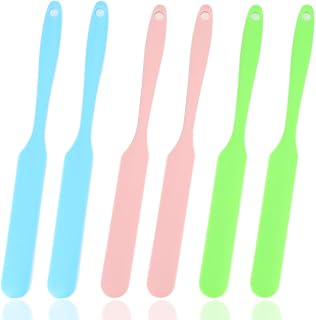 6 Pack Silicone Wax Stick, Reusable Long Wax Spatula for Body Hair Removal