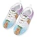 Dolyues Girls Fashion Sneakers Size 1 Anti-Slip Capybara Everyday Sneakers for Kids Running Athletic Shoes Wear Resistant Comfy School Cross Trainers