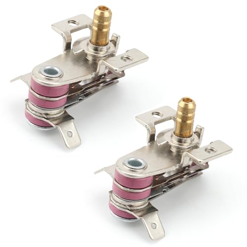 XHSESA Oven Thermostat Switch 250V 16A - Adjustable 100-250°C Temperature Regulator With M4 Screws Replacement Part (2PCS)