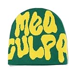 Lanhuiddup Y2k Beanie Hat Streetwear MEA Design Hats for Women Men Teenagers (US, Alpha, Medium, Green)