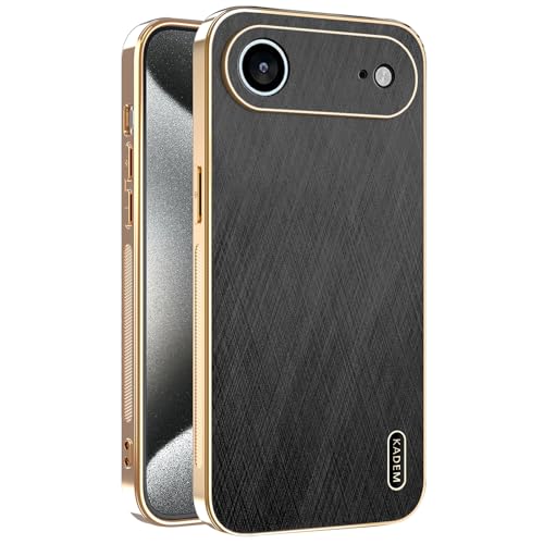 Coque iPhone Air noire en silicone mince et cuir antichoc élégante