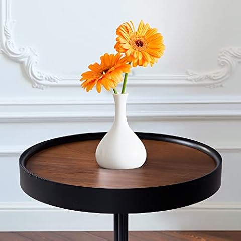Mesa Auxiliar Premium de Urban Nouk con Superficie de Madera de Nogal y Patas de Hierro Cover