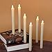 Flameless Flickering Taper Candles, LED Taper Candles Battery Operated Windows Candlesticks Ivory with Remote and Timer Pack of 6 Real Wax Home Wedding Party Decoration Light