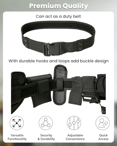 Police Belt 10 in 1 Duty Belt for Tactical Security, Military Modular Equipment System Mold4