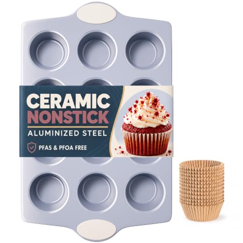 BRONYPRO 12-Cup Ceramic Muffin Pan