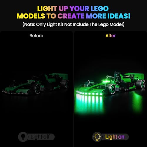 Image of Upgraded Led Light Kit Compatible with Lego Kick Sauber F1 Team C44 Race Car Building Set, Lights Decoration Compatible with Lego 77247 (Model Not Included)