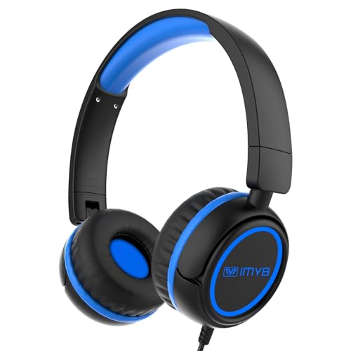 IMYB V1 �q���p�w�b�h�t�H�� �L���X�e���I �܂肽���ݎ� ���܂Ȃ� 3.5mm ���߉\�ȃI���C���[�w�b�h�z�� �w�Z/�c��/�q��/�e�B�[��/�j�̎q/���̎q/iPad/�^�u���b�g/Kindle/�d�b/���s/��s�@�p (�s��)