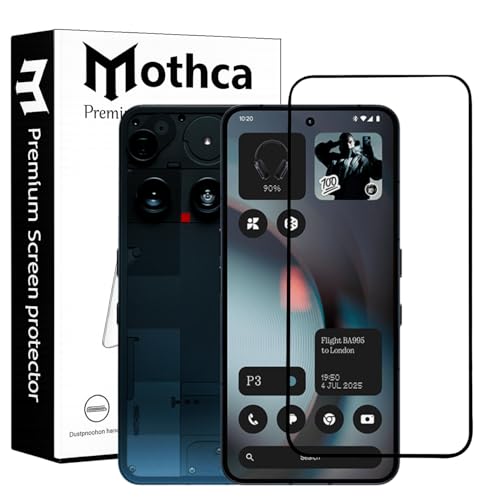 Image of Mothca Military-Grade Tempered Glass Screen Protector Compatible for Nothing Phone 3 with Edge to Edge Coverage - Case Friendly, Anti-Scratch & Bubble-Free Installation Kit