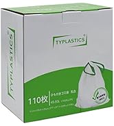 Amazon.co.jp: TYPLASTICS ひも付きゴミ袋 乳白 45-50L 110枚 箱入り