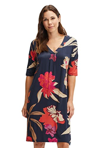 Betty Barclay Damen 1274/1030 Kleid, Dunkelblau/Rot, 36