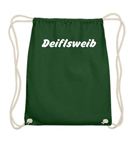 Deiflsweib Schwabe ländle Souban en coton vert foncé, l'excellence du tissage