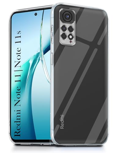 Image of Jkobi Back Case Cover for Xiaomi Redmi Note 11 | Note 11S (Silicone Crystal Clear | Pure Camera Protection |Shockproof Bumpers)
