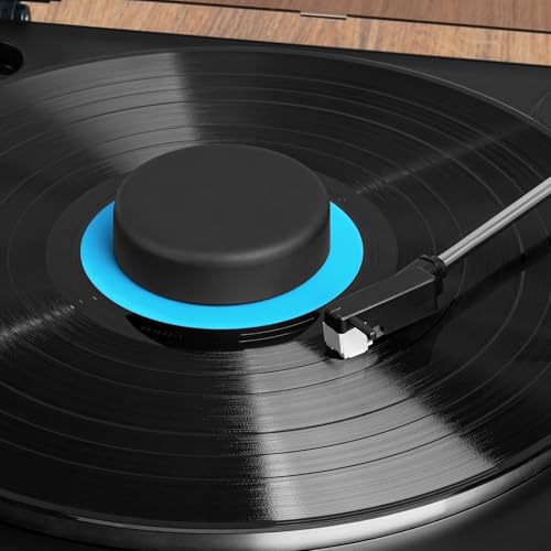 Saiyin Turntable Record Weight Stabilizer with Aluminum 45 RPM Adapter and Low Profile to Fits Under Dust Cover for 7 Inch Vinyl Records or LP Record Player - Thumbnail 5