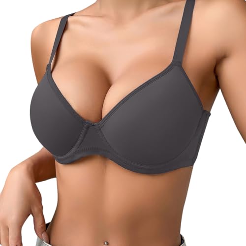 Sujetador Push up cómodo, Transpirable, de Color sólido y para Mujer con y Triple Botonadura Candor en Cada Costura