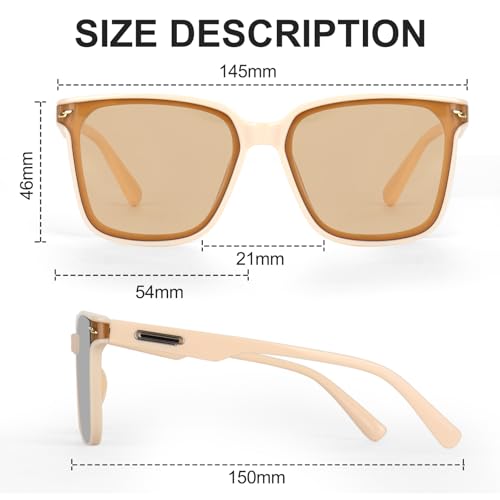 RayLove Sunglasses Womens, Polarized Sunglasses for Women Men Trendy Retro Sunglasses UV Protection Classic Sun Glasses4