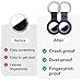 Linsaner [2 Pack] Case for AirTag 2nd Gen (2026) & 1st Gen, Silicone Holder Keychain Key Ring, Protective Cover for Air Tags, GPS Finder Accessories for Bags, Pets, Kids, Luggage, Black+Blue