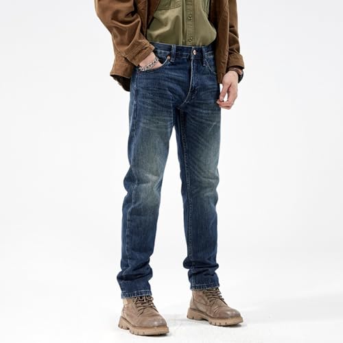 Jeans Pants Trousers Denim Spring and Autumn Men's Wear Non Elastic Water Wash Craftsmanship Slimming Small Classic4