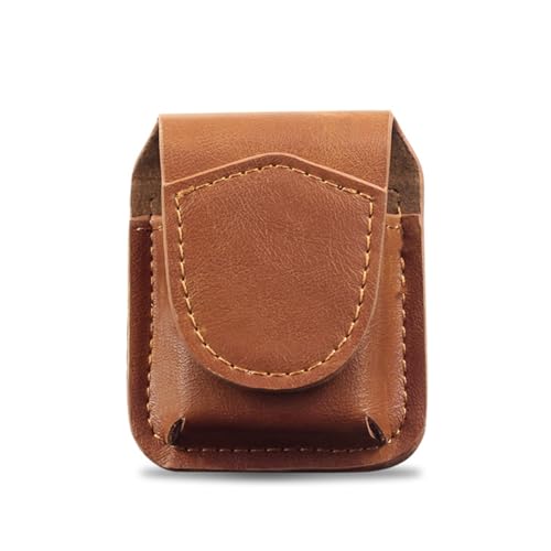 Lighter Holder with Belt Loop, PU Leather Lighter Pouch Holder Case, Anti Scratch Protective Storage Case (Brown)