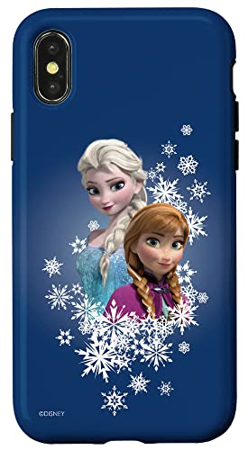 Disney Frozen Anna and Elsa Sisters and Snowflakes Case for iPhone X/XS