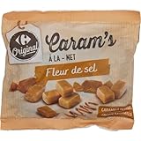 CARREFOUR ORIGINAL – Bonbons Gourmands au Caramel et Fleur de Sel, Texture Fondante (165g) - lot de 4 - Vendu par Lot