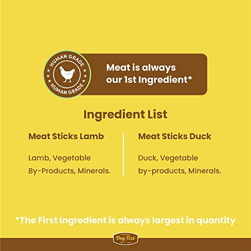 Image of Barkbutler x Dogfest Meat Sticks Lamb+Duck, Dog Treat Combo Pack (45gx2)|Protein packed,Made with Natural Ingredients|0% Artificial Flavours, Colours or Preservatives|Select Grade,For All Adult Breeds