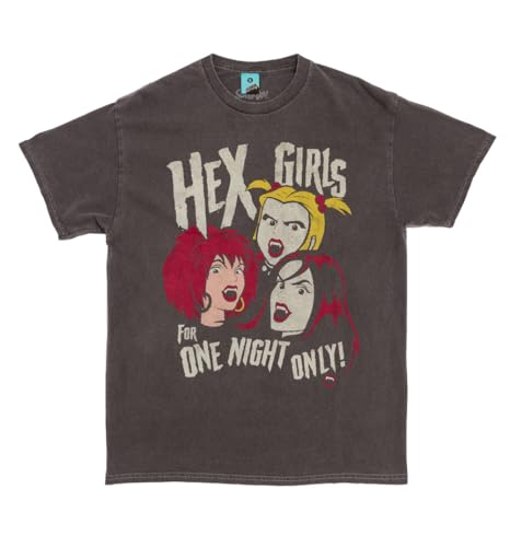 T-shirt Hex Girls vintage charcoal affichez votre nostalgie One Night Only