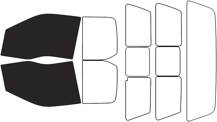 Rvinyl Window Tint Kit Compatible with Ford F-150 2015-2020 2 Door Supercab - Black 20% - Single Ply No Bubble Film - Do it Yourself Vehicle Front Precut Kit