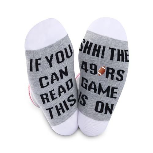 TSOTMO 2 Pairs Rugby Gift Football Socks Sport Novelty Crew Socks for Rugby Lovers