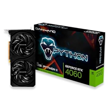 Placa de Vídeo Gainward RTX 4060 Python ll, 8GB, DDR6 - NE64060019P1-1070V