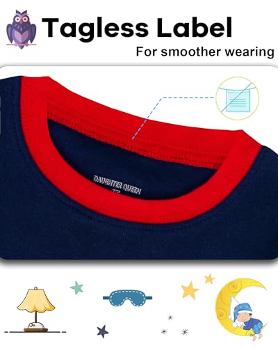 Image of DAUGHTER QUEEN Boys Pajamas Set 100% Cotton Pjs Long Sleeve Pajamas for Big Boys Dragon Pj Kids Sleepwear Clothes Jammies Size 12 11 10-12 Youth Years