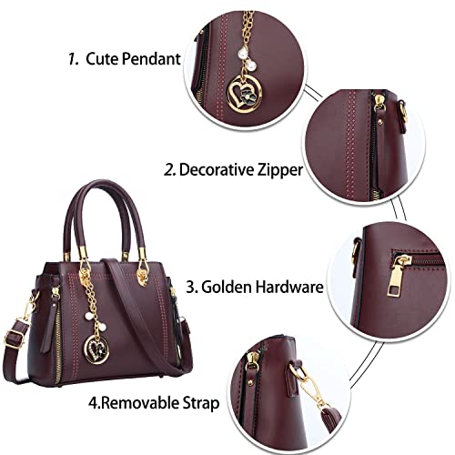 Image of KKXIU Women Satchel Purses and Handbags Handle Shoulder Bag