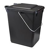 SULO Bio Boy 10 Liter mit Deckel und Henkel – Geruchsdicht und leicht Abwaschbar – Als Bio Mülleimer Komposteimer geeignet - Der Vorsortierbehälter für die Küche Nicht nur für Biomüll (grau)