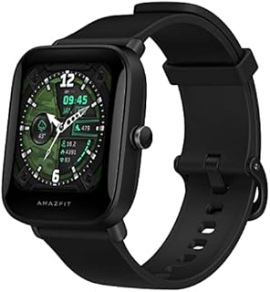 Amazfit Bip U Pro Smart Watch with Alexa Built-In for Men Women, GPS Fitness Tracker with 60+ Sport Modes, Blood Oxygen Heart Rate Sleep Monitor, 5 ATM Water Resistant, for iPhone Android(Black)