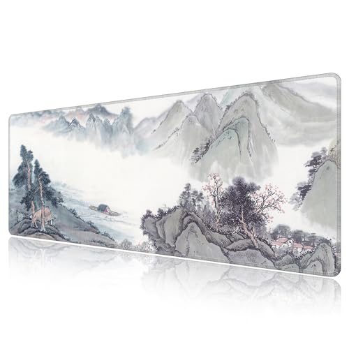 Tapis de souris de jeu paysage 120x50 cm pour aménager un grand bureau ordonné