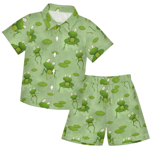 Image of visesunny Little Boys Short Sleeve T-Shirt Beach Shirts for kids children Casual Shorts Set Summer Clothes Outfits