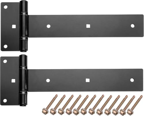 12in T-Strap Gate Hinges,180°Open Heavy Duty Tee Hinge