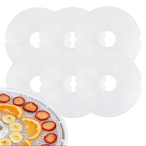 6 pieces 11.6inch Premium Round Dehydrator Sheets Reusable non-stick Food Dehydrator Machine Mesh Screen for fruit dryer