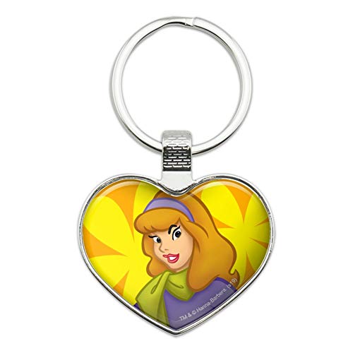 GRAPHICS & MORE Scooby Doo Daphne Character Keychain Heart Love Metal Key Chain Ring
