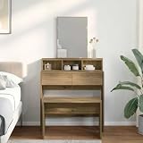 LKJVFCPW Schminkhocker Artisan-Eiche Frisierhocker Holzwerkstoff 70x35x45