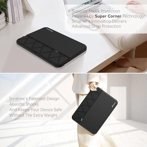 Image of Smatree E452 Laptop Sleeve for 13 inch MacBook Neo 2026 | Protective Laptop Case with Accessory Pocket,Patented Shockproof Design