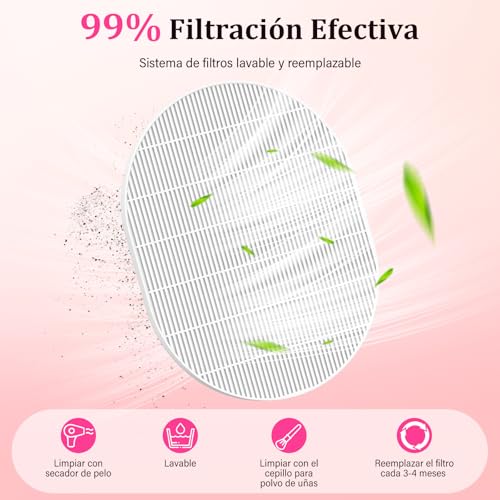 Aspirador de uñas profesional y colector de polvo con velocidad variable 6