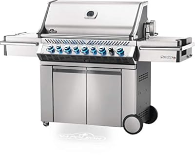Napoleon PRO665RSIBNSS-3 Prestige PRO RSIB Natural Gas Grill, 665 sq.in. + Infrared Side and Rear Burners, Stainless Steel