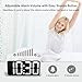 DreamSky Small Digital Alarm Clock for Bedroom, Large Big Numbers Display with Brightness Dimmer, Electric Bedside Desk Clock with USB Charging Port, Adjustable Alarm Volume, USB-C Adapter Powered