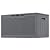 Greesum 100 Gallon Resin Patio Storage Box for Garden Tools, Outdoor Furniture Cushions, Pool Supplies, Gray