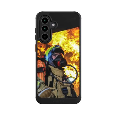 Coque Samsung Galaxy A36 5G NIVOcore Noire motif Sapeurs-Pompiers