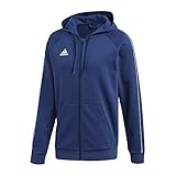 Capucha con cordón adidas CORE18 FZ Hoody Sweatshirt, Hombre, Dark Blue/White, 2XL