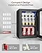 Feelfunn 24 Cans Beverage Refrigerator Cooler - Mini Fridge with Digital Temperature Control, Soda Wine Beer Drink Fridge - Small Refrigerator for Office Home Bedroom Dorm Bar, Black