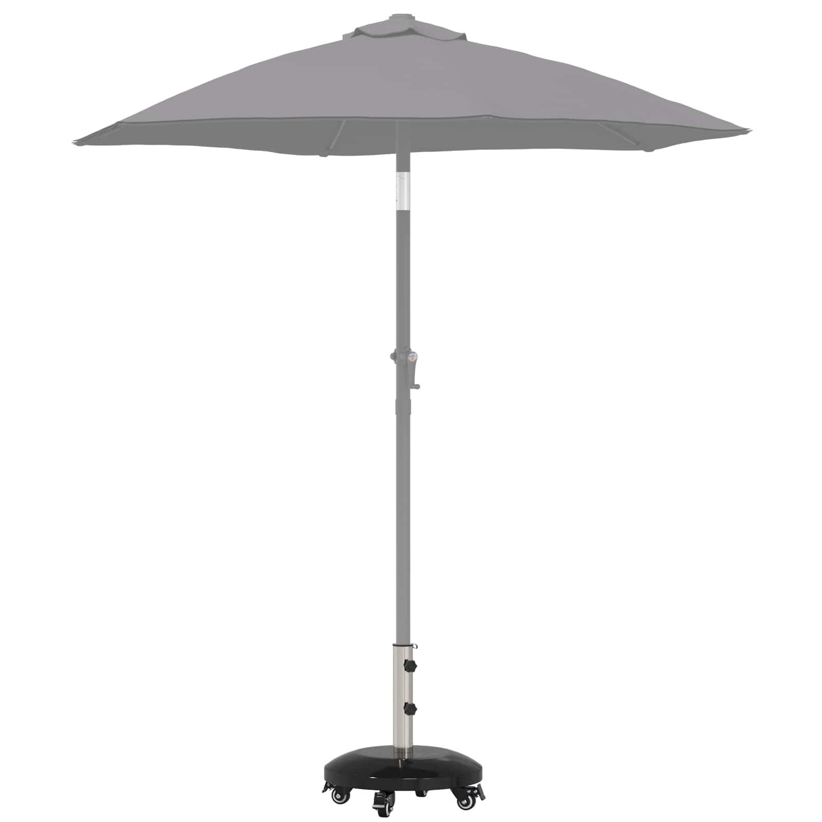 Base per ombrellone, 26,75 kg, nera, per aste da 40-50 mm