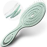 NO-PULL / NO-PAIN: La combinación única de cerdas que se doblan Y el cuerpo es inmejorable para desenredar. El cepillo ecológico funciona en seco y en mojado y en diferentes tipos de cabello.