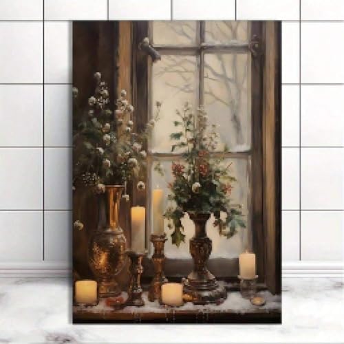 Peinture murale décorative sur toile grand format vintage 70x90cm